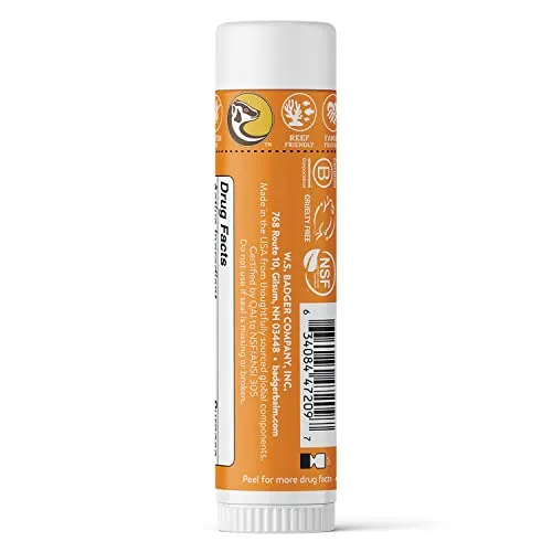 Badger Kids Sunscreen Stick SPF 35 with Mineral Zinc Oxide, Travel Size Sunscreen Stick for Kids, 97% Organic Ingredients, Reef Friendly, Broad Spectrum, Water Resistant, .65 oz