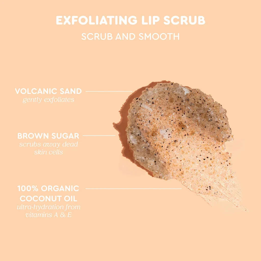 KOPARI EXFOLIATING LIP SCRUB WITH FINE VOLCANIC SAND AND BROWN SUGAR