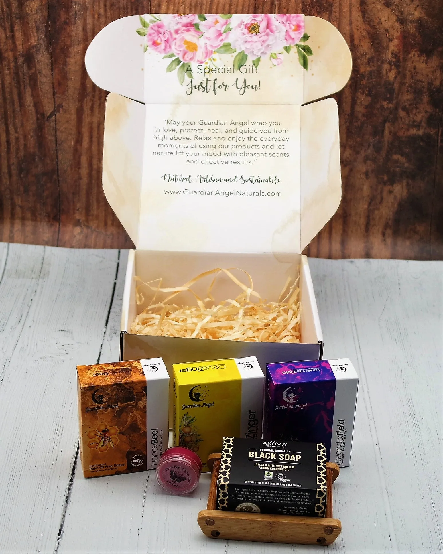 Make it Special with Angel's Luxury Soap Gift Set - FREE! Lip Balm Pot