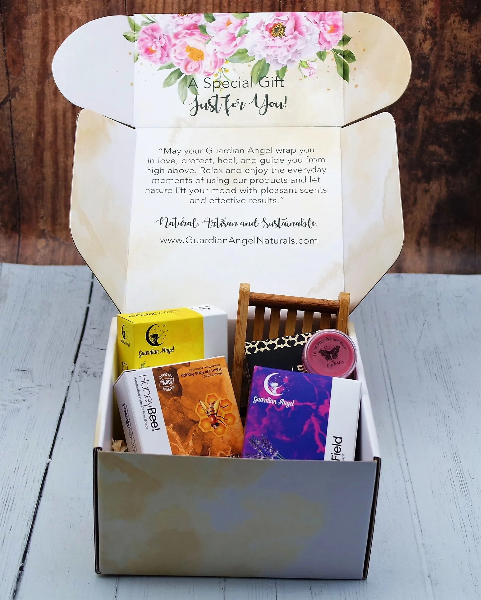 Make it Special with Angel's Luxury Soap Gift Set - FREE! Lip Balm Pot