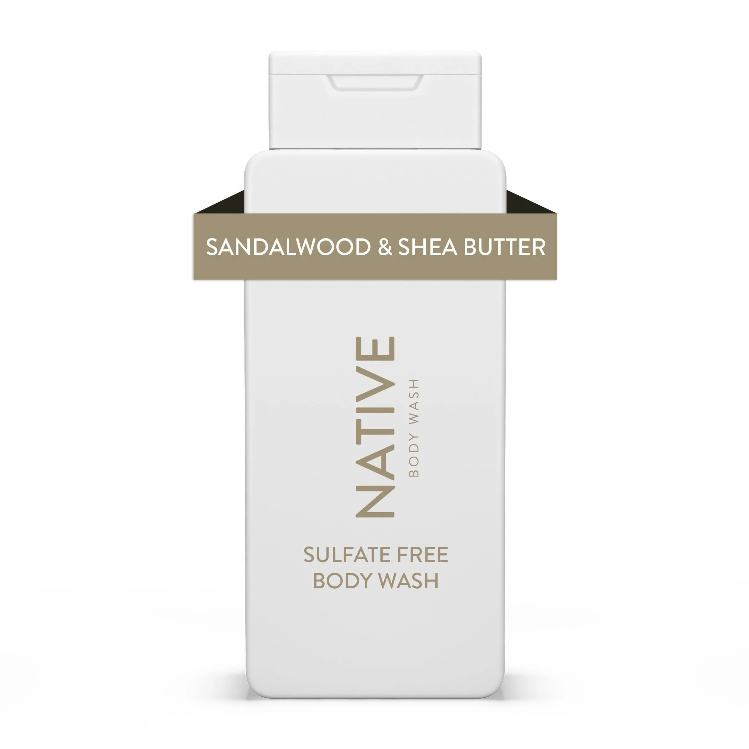 Native Natural Liquid Body Wash, Sandalwood & Shea, Sulfate Free, Paraben Free, 18 oz