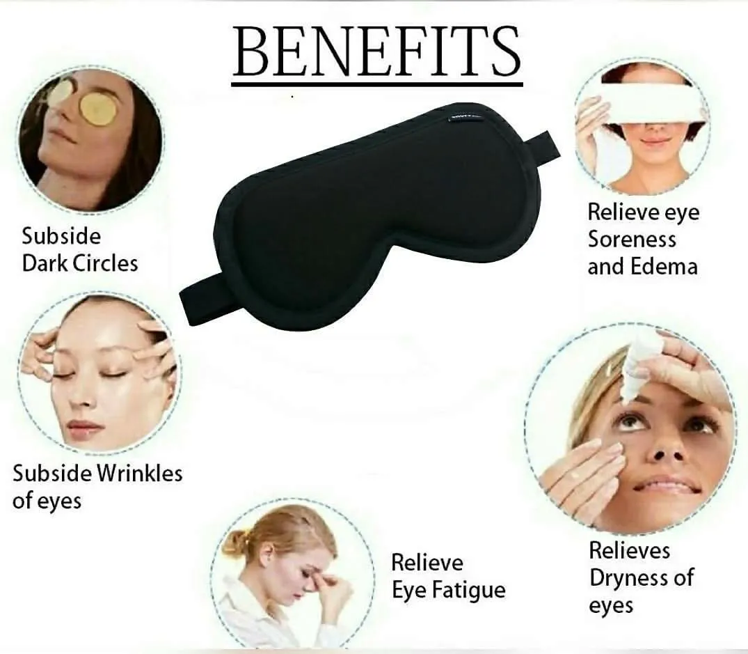 Night Sleep Eye black 3D Cotton Cover Super Soft & Smooth Travel Masks